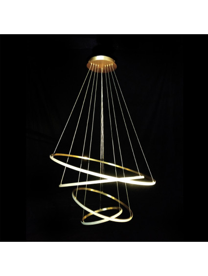 Pendente-Moderno-Dourado-de-LED-4-Aneis-Curvas