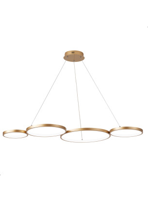 Pendente Moderno Led de Anéis Dourado 